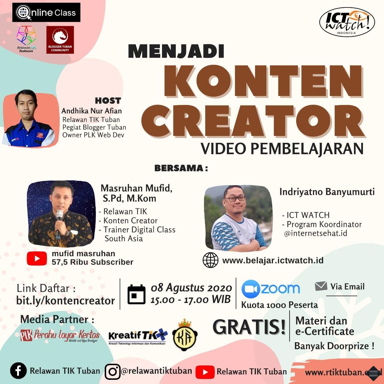 Menjadi Konten Creator Video Pembelajaran - RTIK Tuban