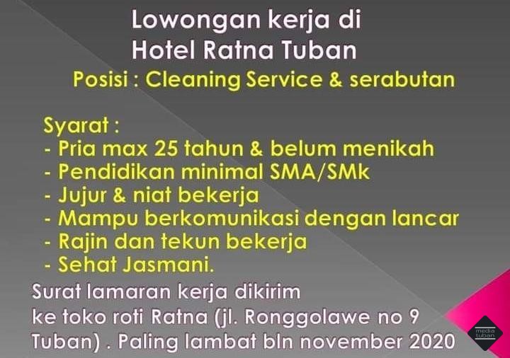 Lowongan Kerja di Hotel Ratna Tuban