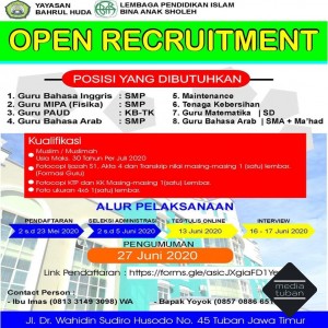 Lowongan Guru Yayasan Bahrul Huda