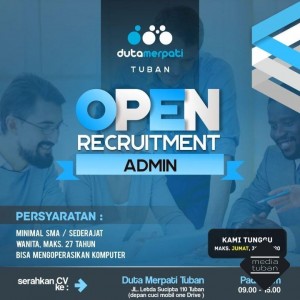 Lowongan Admin Duta Merpati Tuban