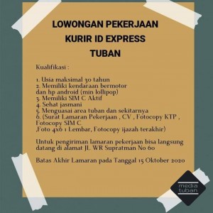 Lowongan Pekerjaan Kurir ID Express Tuban