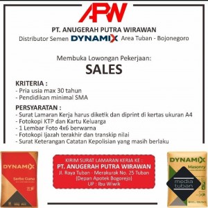 Loker PT. ANUGERAH PUTRA WIRAWAN